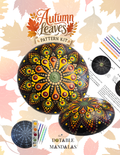 Autumn Leaves 4" Rock Dot-Painting Pattern Kit