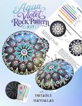 Aqua Violet 4" Rock Dot-Painting Pattern Kit